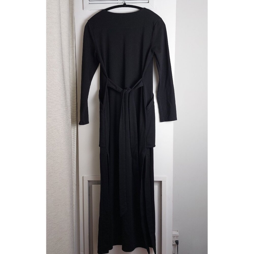 Black Maxi Dress Tradwife Trad Wife Architectural Minimalist Japanese + Amish